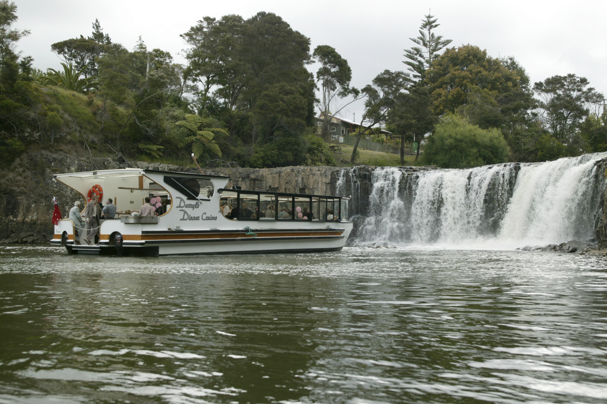 dinner cruise to haruru falls near paihia in the bay of islands